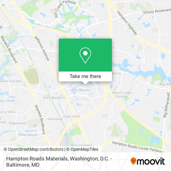 Hampton Roads Materials map