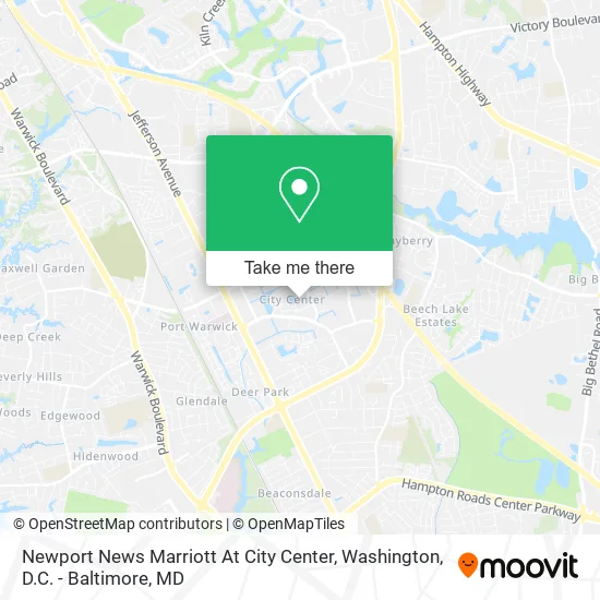 Mapa de Newport News Marriott At City Center