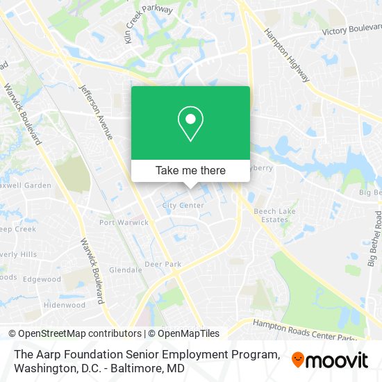 The Aarp Foundation Senior Employment Program map