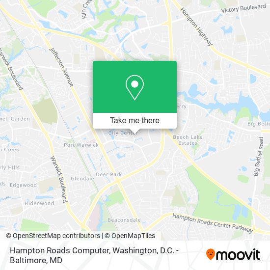 Hampton Roads Computer map