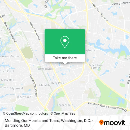 Mending Our Hearts and Tears map