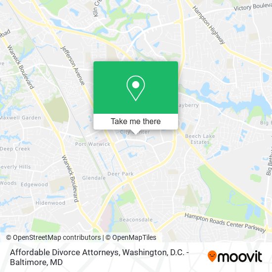 Affordable Divorce Attorneys map