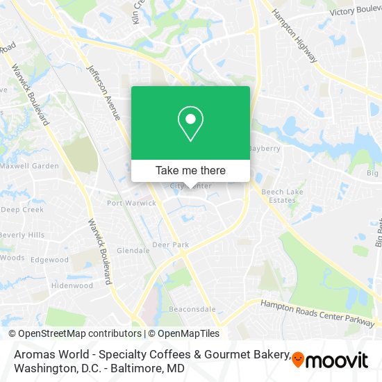 Mapa de Aromas World - Specialty Coffees & Gourmet Bakery