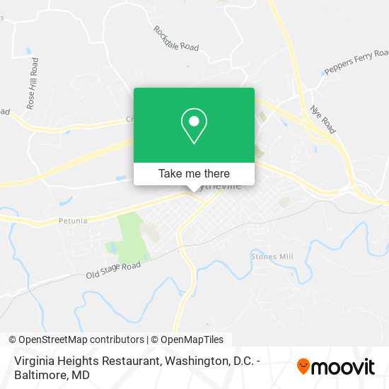 Virginia Heights Restaurant map