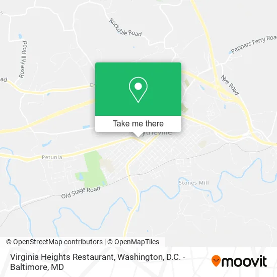 Mapa de Virginia Heights Restaurant