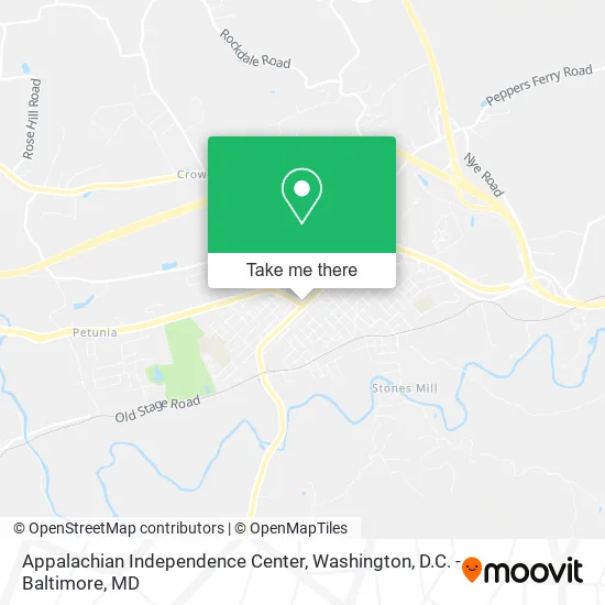 Appalachian Independence Center map