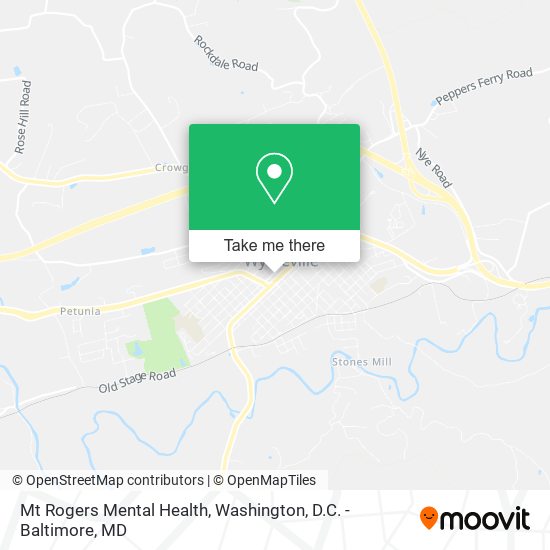 Mt Rogers Mental Health map
