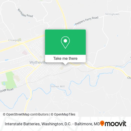 Interstate Batteries map