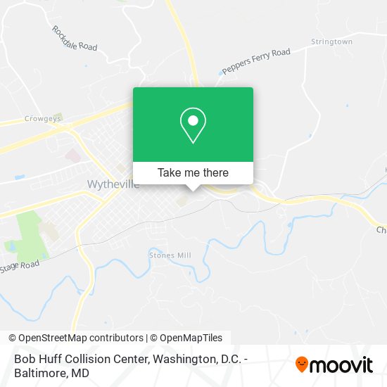 Bob Huff Collision Center map