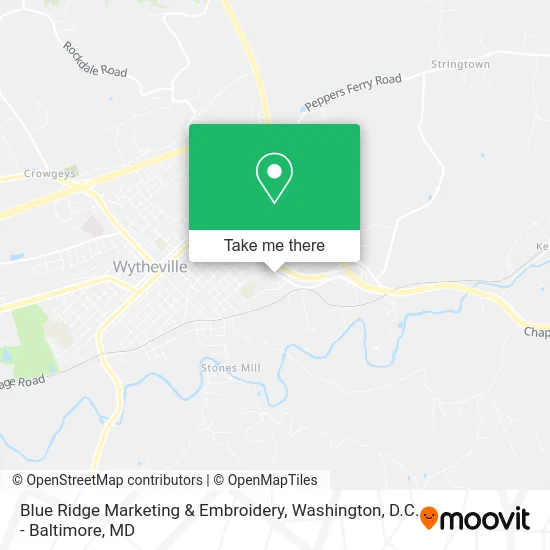 Blue Ridge Marketing & Embroidery map