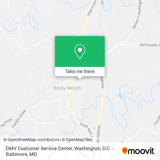 Mapa de DMV Customer Service Center