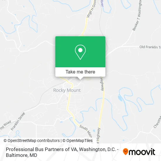 Professional Bus Partners of VA map