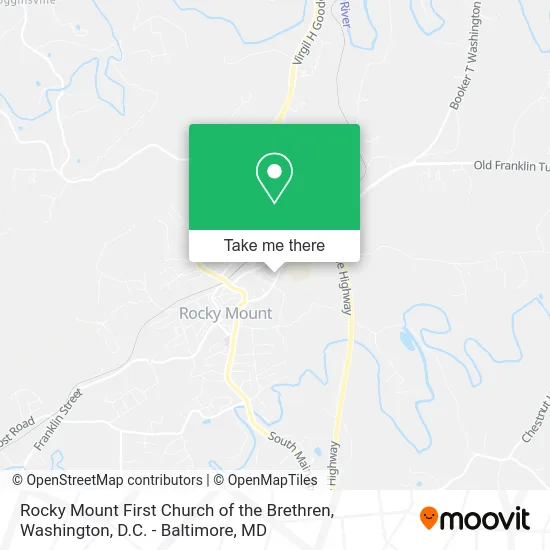 Rocky Mount First Church of the Brethren map