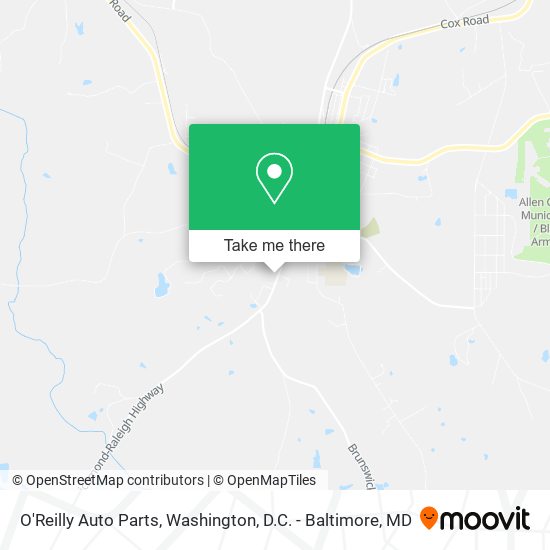 Mapa de O'Reilly Auto Parts