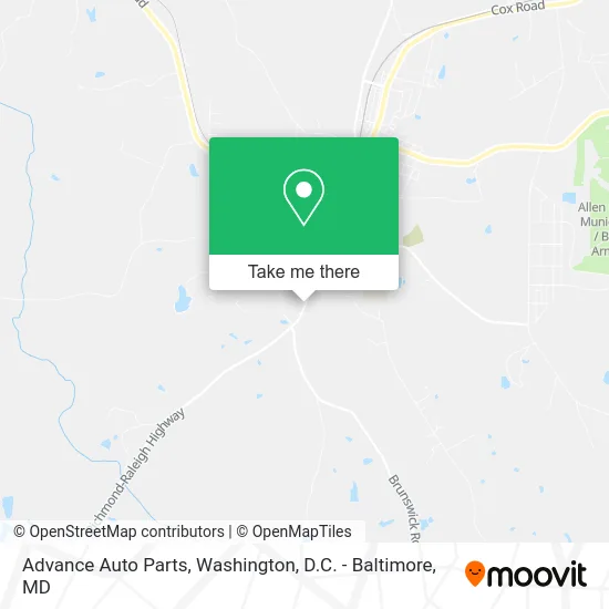Advance Auto Parts map
