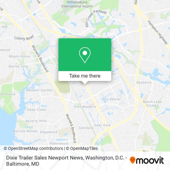 Dixie Trailer Sales Newport News map