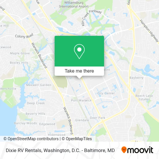 Dixie RV Rentals map