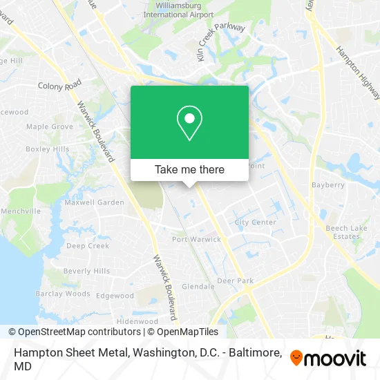 Hampton Sheet Metal map