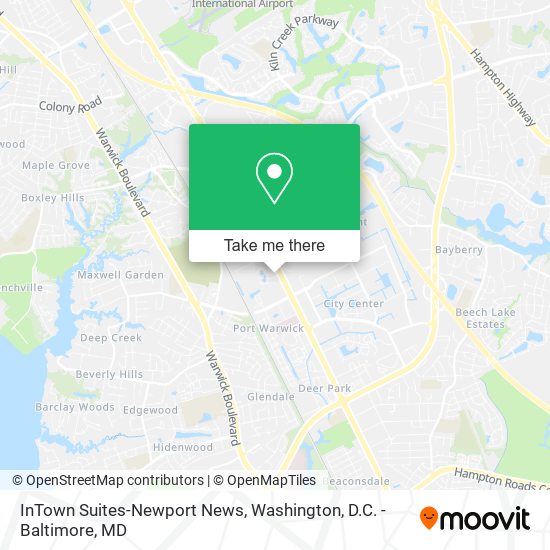 InTown Suites-Newport News map