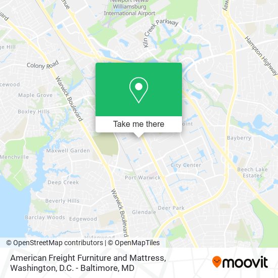 American Freight Furniture and Mattress map