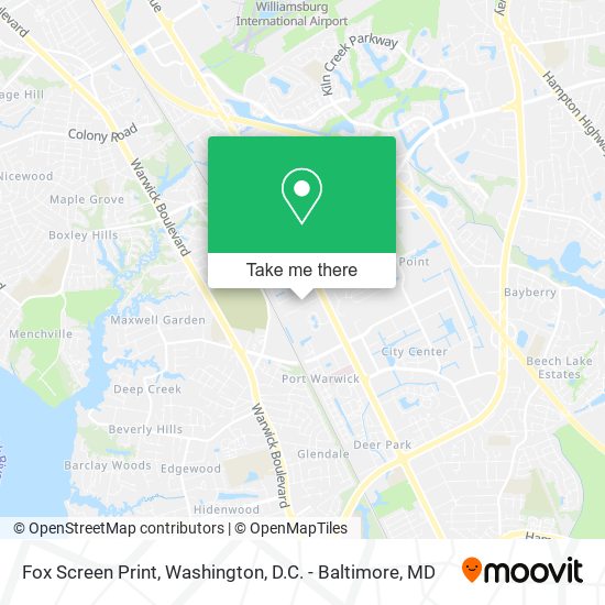Fox Screen Print map