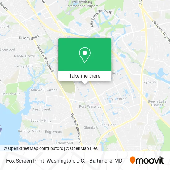 Fox Screen Print map