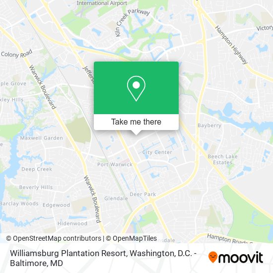 Mapa de Williamsburg Plantation Resort