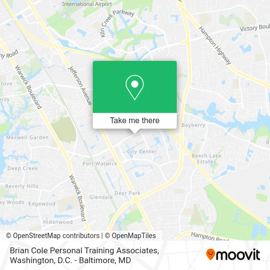 Brian Cole Personal Training Associates map