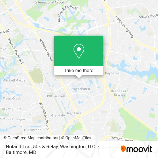 Noland Trail 50k & Relay map