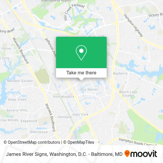 James River Signs map