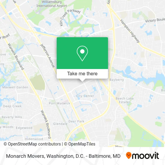 Monarch Movers map