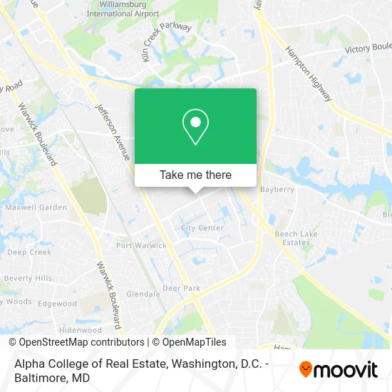 Alpha College of Real Estate map