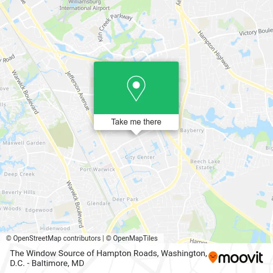 The Window Source of Hampton Roads map