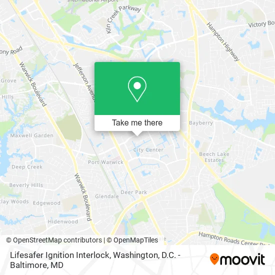 Lifesafer Ignition Interlock map