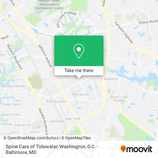 Mapa de Spine Care of Tidewater