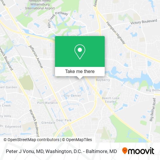 Peter J Vonu, MD map