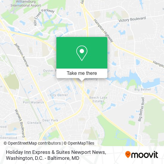 Holiday Inn Express & Suites Newport News map