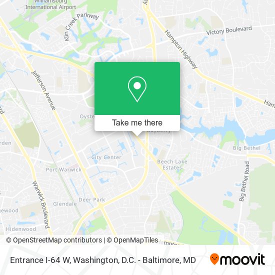 Entrance I-64 W map