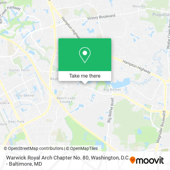 Warwick Royal Arch Chapter No. 80 map