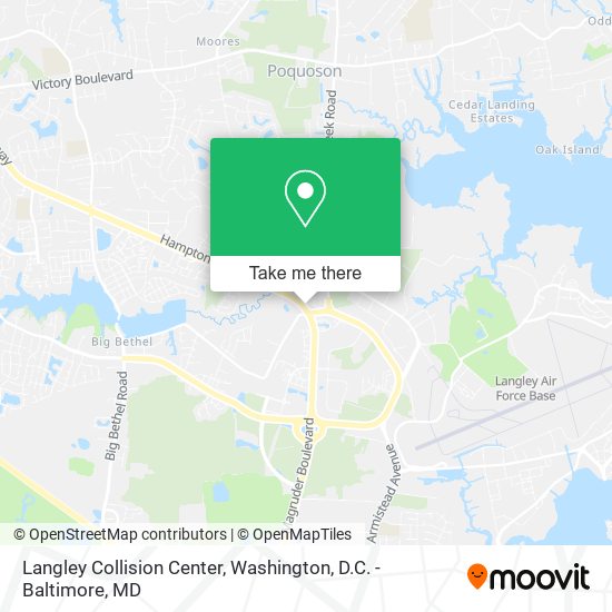 Langley Collision Center map