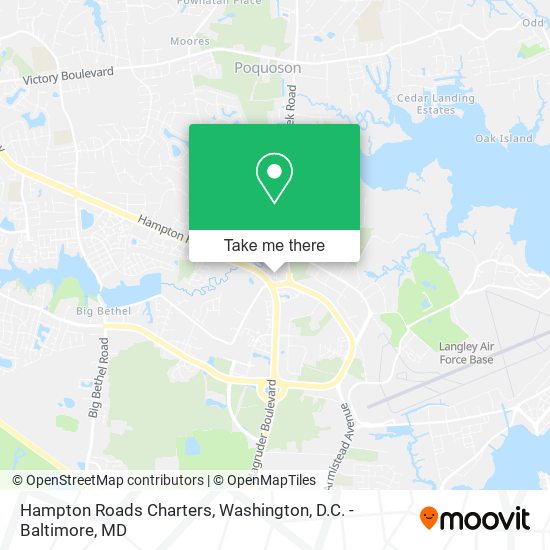 Hampton Roads Charters map
