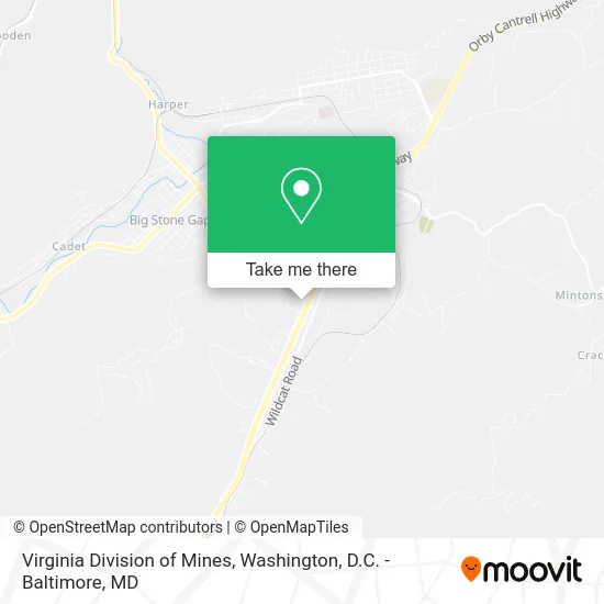 Virginia Division of Mines map