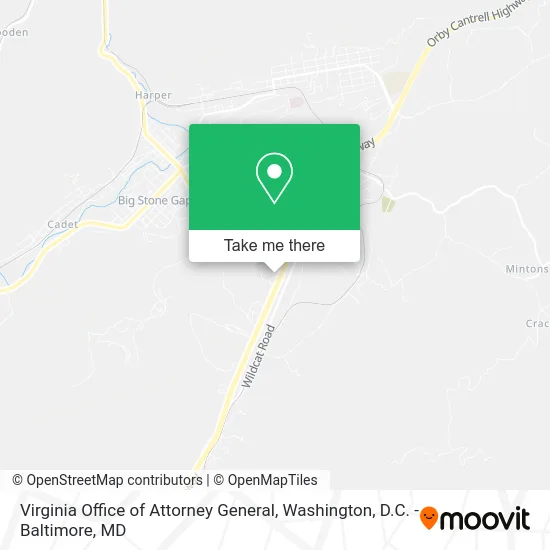 Virginia Office of Attorney General map