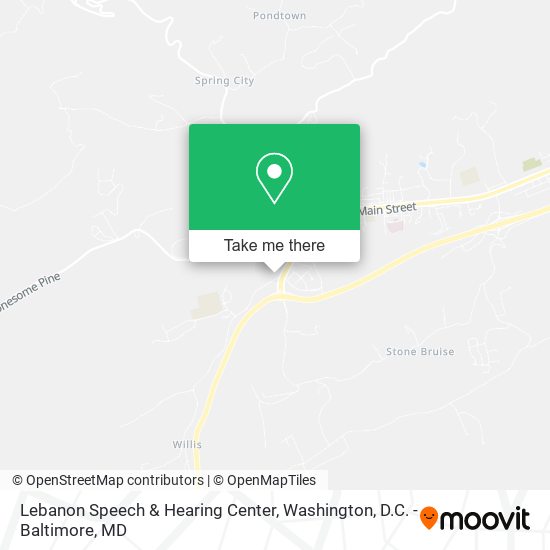 Lebanon Speech & Hearing Center map