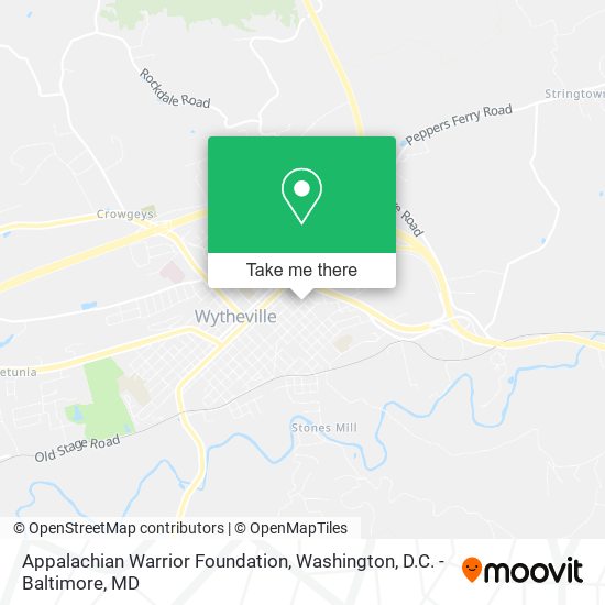 Mapa de Appalachian Warrior Foundation