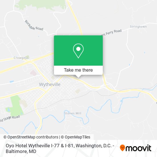Oyo Hotel Wytheville I-77 & I-81 map