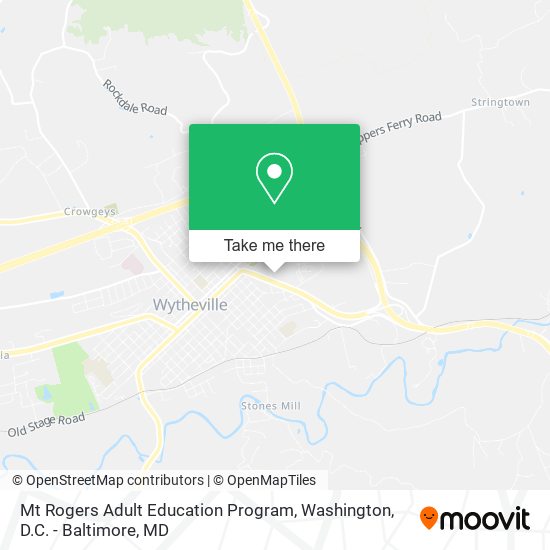 Mt Rogers Adult Education Program map