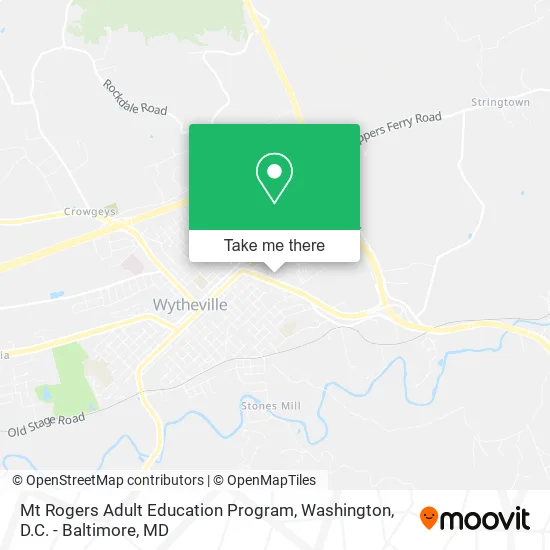 Mt Rogers Adult Education Program map