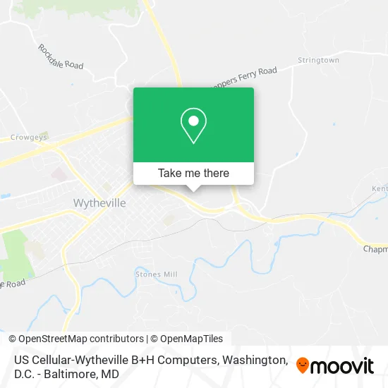 US Cellular-Wytheville B+H Computers map