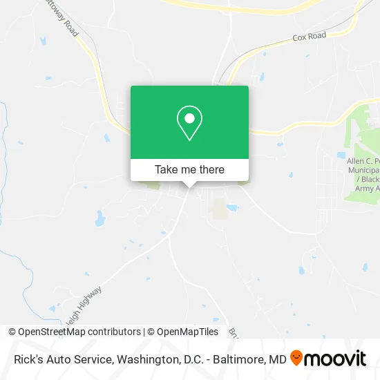 Rick's Auto Service map